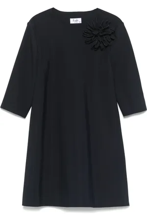 Il gufo Floral-appliqu?? dress