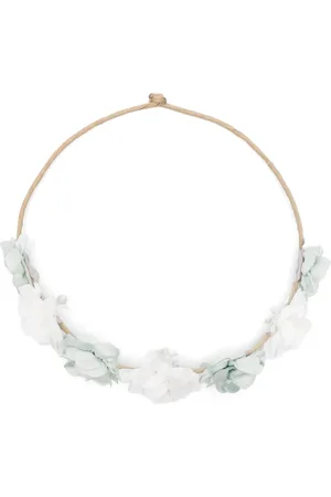 PAZ RODRIGUEZ Floral-appliqué hair wreath