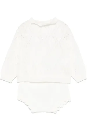 Elisabetta Franchi Pointelle knit-detail shorts set