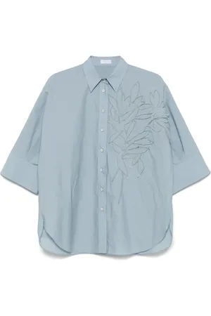 Brunello Cucinelli Floral-detail shirt