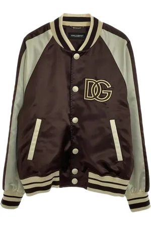 Dolce & Gabbana 2020s logo-embroidered bomber jacket