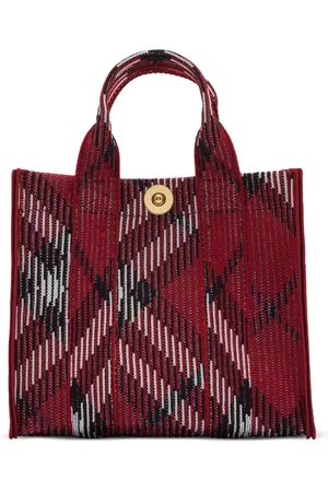Burberry Mini check knitted tote bag
