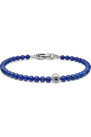 David Yurman Sterling silver Spiritual Beads Evil Eye bracelet (4mm)