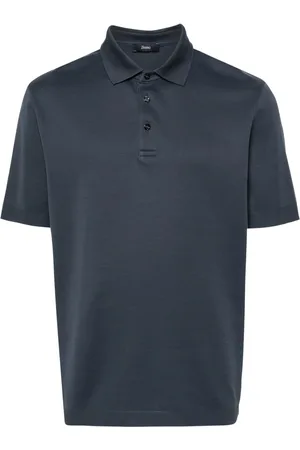 HERNO Knitted cotton polo shirt