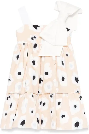 Mimisol Poppy-print flounce dress