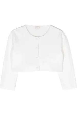 Il gufo Round-neck cotton cropped cardigan