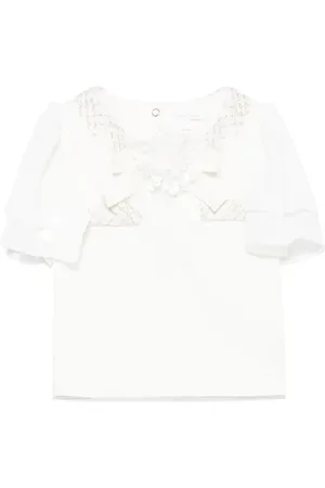 PATACHOU Floral-appliqu?? blouse