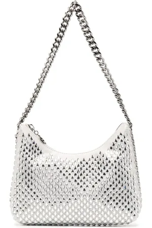 Stella McCartney Falabella crystal-embellished clutch bag