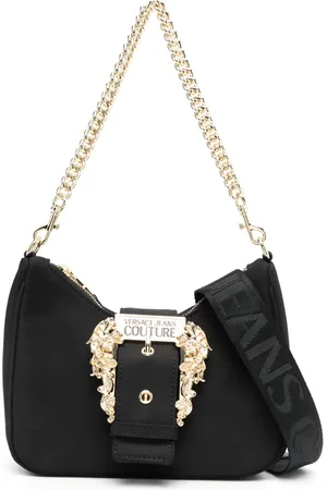 VERSACE Logo-plaque crossbody bag