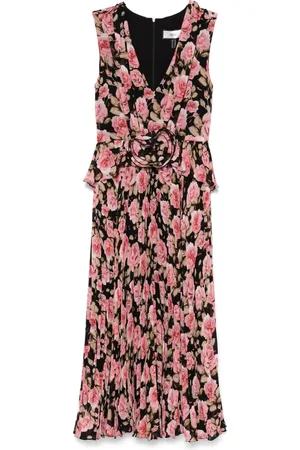 NISSA Floral-print midi dress