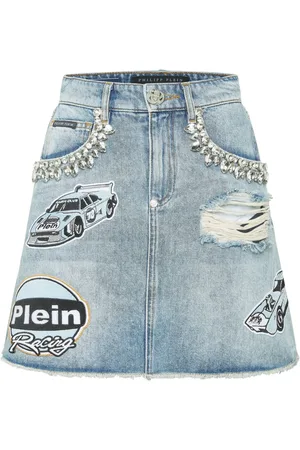 Philipp Plein Stones Cars Racing skirt