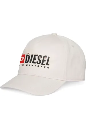 Diesel Distressed-effect logo-print cotton cap