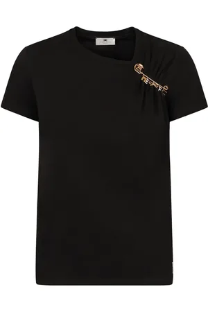 Elisabetta Franchi Brooch-embellished T-shirt
