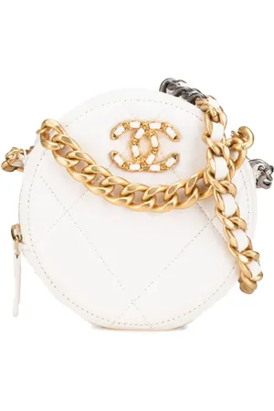 CHANEL 2021 Lambskin 19 Round Clutch with Chain satchel