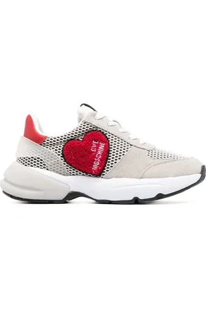 Moschino Sporty Running heart-patch sneakers