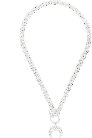 Marine Serre Moon-pendant necklace