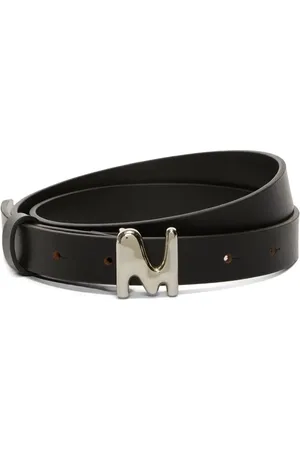 Msgm Logo-buckle leather belt