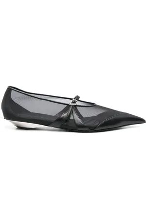 MUGLER Mesh ballet flats