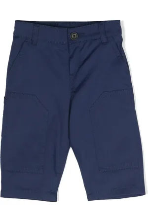 Fendi Logo-appliqué straight-leg trousers