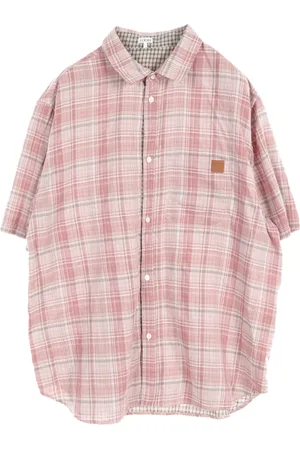 Loewe 2010s Anagram-patch checked shirt