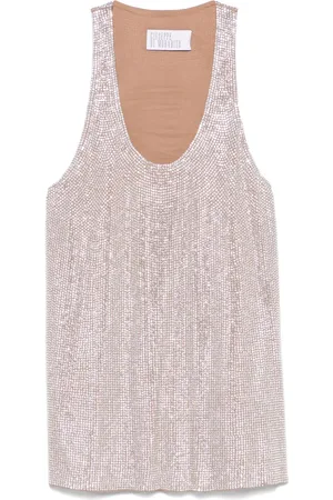 GIUSEPPE DI MORABITO Rhinestone-embellished tank top