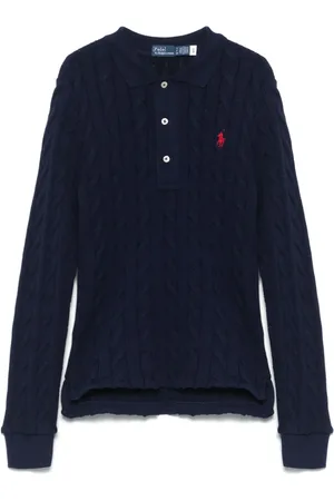 Ralph Lauren Cable-knit cotton polo shirt