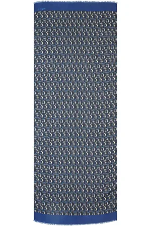 Kiton Logo print scarf