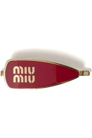 Miu Miu Engraved-logo enamel hair clip