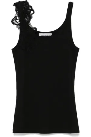 Ermanno Firenze Lace-trim tank top
