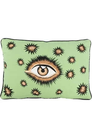 Les-Ottomans X Browns eye-embroidered cushion