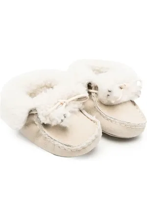 BONPOINT Shearling-trimmed pre-walkers