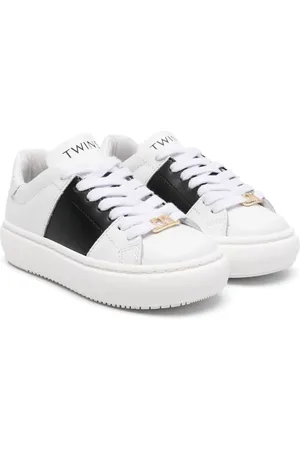 Twin-Set Logo-plaque leather sneakers