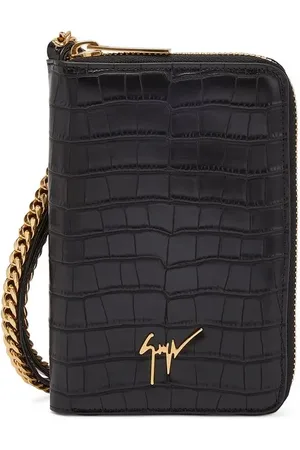 Giuseppe Zanotti Crocodile-embossed shoulder-strap purse