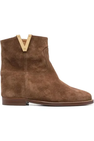 Via Roma Logo-plaque leather ankle boots