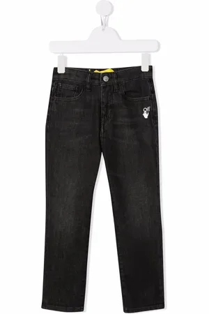 OFF-WHITE Slim-Diag logo-print jeans