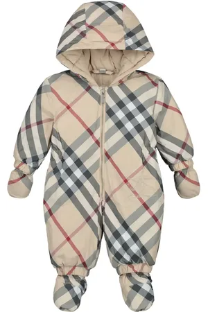 Burberry Check pattern padded snowsuit