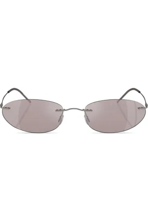Giorgio Armani Rimless oval-frame sunglasses