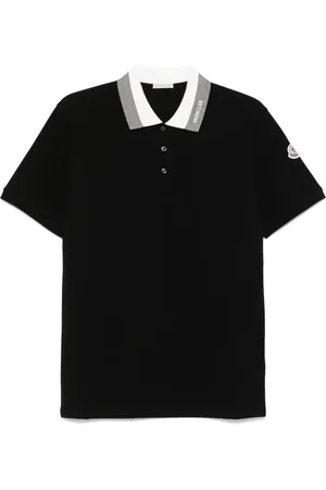 Moncler Logo-embroidered piquet polo shirt