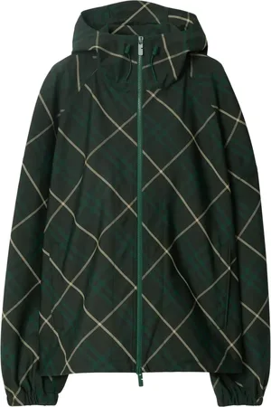 Burberry Hooded check-print twill jacket