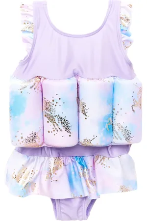 SOLISWIM KIDS Unicorn-print float swimsuit
