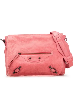 Balenciaga 2000-2024 Lambskin Motocross Classic Folk Messenger Bag crossbody bag