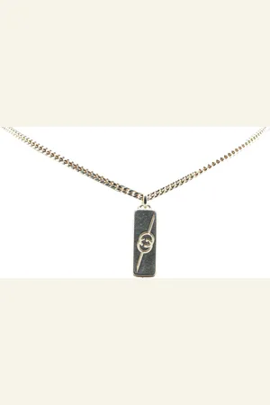 Gucci 2000-2024 Sterling Diagonal Interlocking G Necklace costume necklace