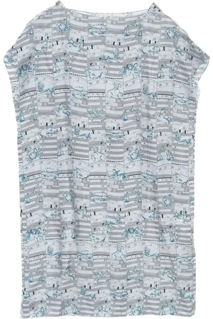 Hermès 2010s printed silk dress