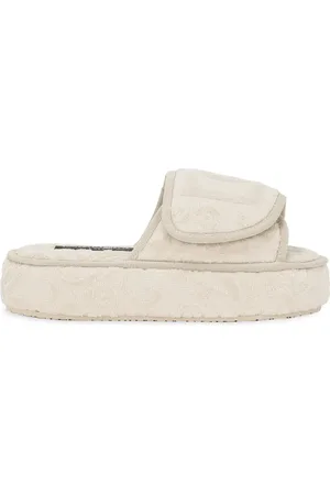 Dolce & Gabbana Logo-embroidered slippers