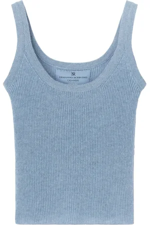 ERMANNO SCERVINO Pearl-stitch cashmere tank top
