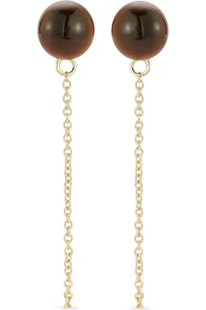 Mateo 14kt yellow gold tiger eye earrings