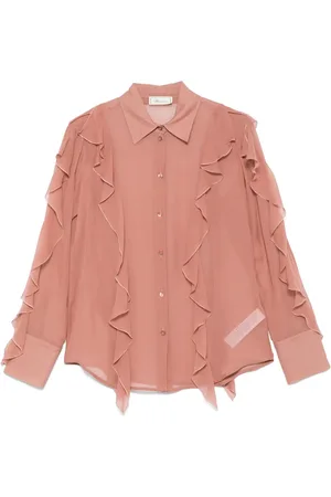 BLUMARINE Ruffled silk shirt