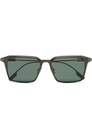 Ermenegildo Zegna Metal-frame square sunglasses