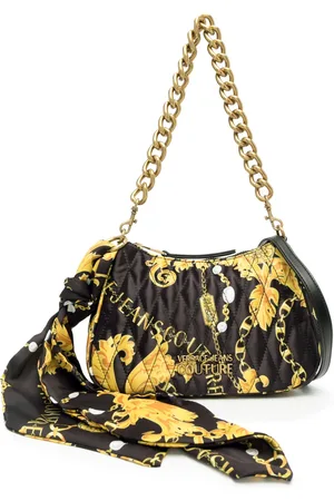 VERSACE Chain Couture-print quilted crossbody bag