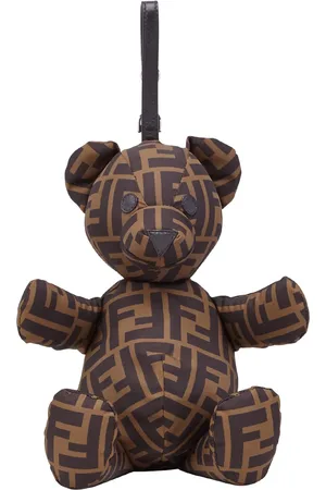 Fendi FF-logo print bear charm bag